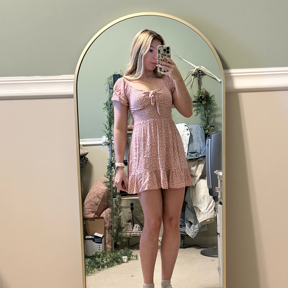 Elegant Pink Mini Dress